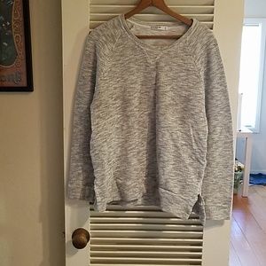 Stateside slub knit sweatshirt black/white sz L